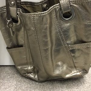 Fossil leather handbag